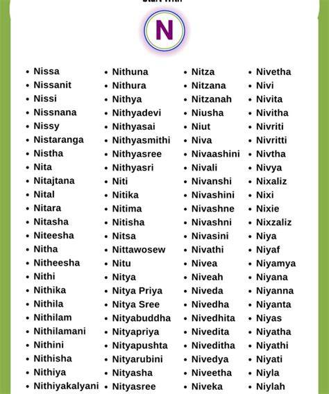 Girl Names Starting With N In Gujarati