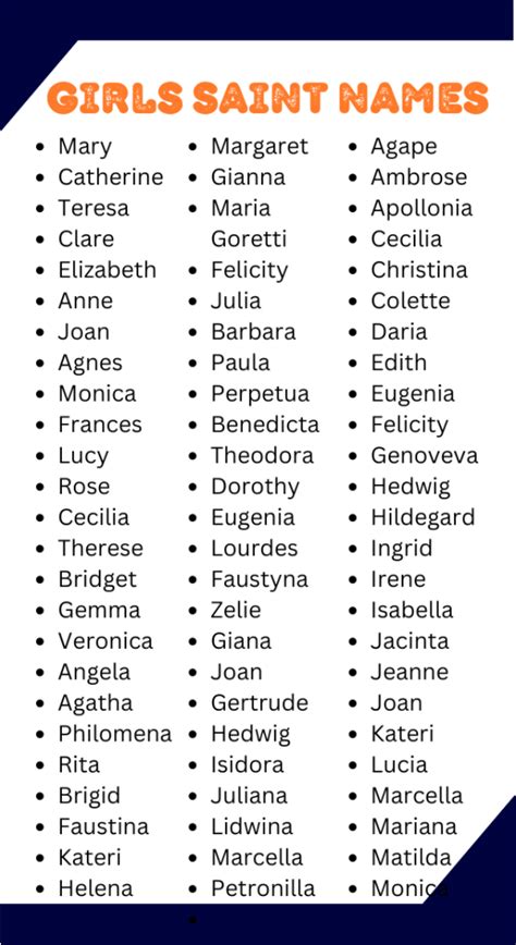 Girl Saint Names That Start With B