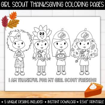 Girl Scout Thanksgiving Coloring Pages