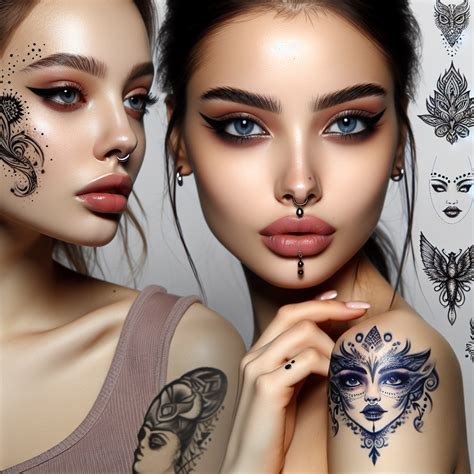 Girly Cute Face Tattoos