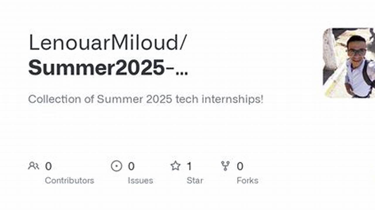 Github Summer 2025 Internships