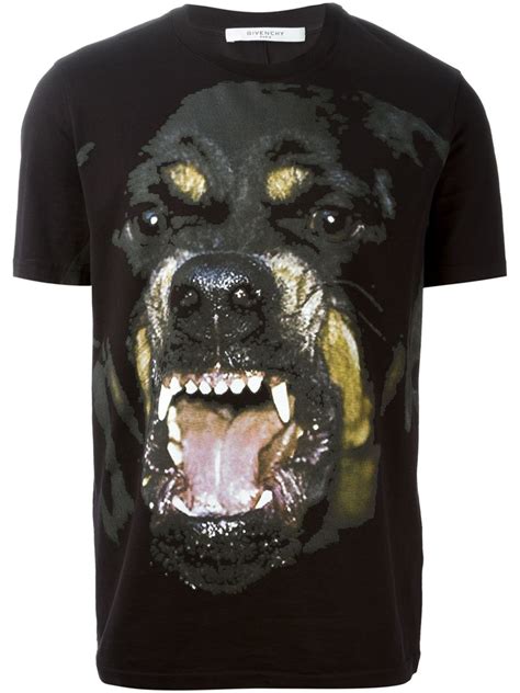 Givenchy Black Rottweiler Print Tshirt in Black for Men Lyst