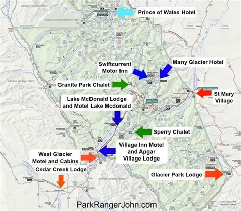 28 Glacier National Park Lodging Map Maps Database Source