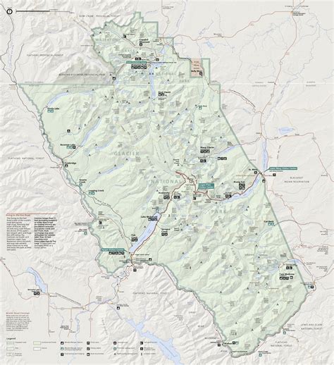 Glacier National Park Printable Map