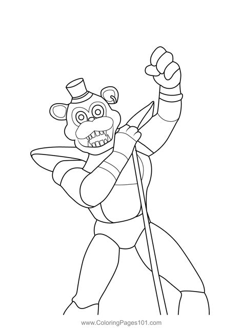 Glamrock Freddy Coloring Pages