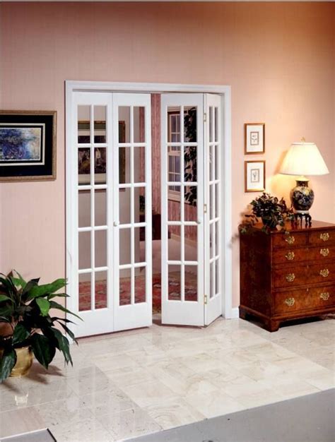 AWC Model 373 Mission Glass Bifold Door 32"wide x 80"high Unfinished Pine Glass