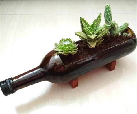 Glass Bottle Planters
