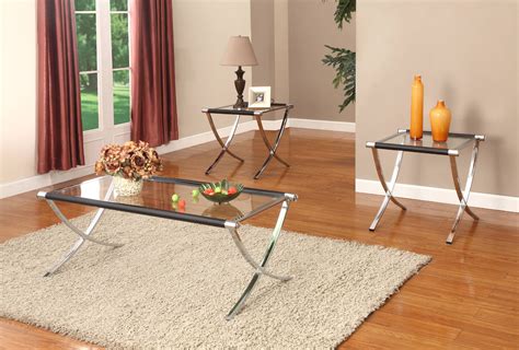 Glass Top Coffee And End Table Sets