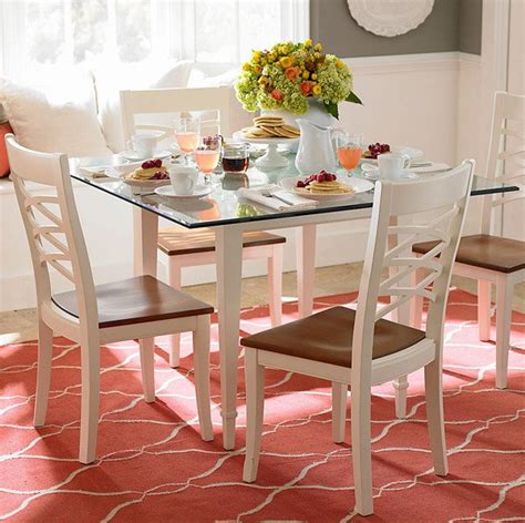 Glass Top Square Dining Table