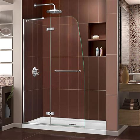 designed angled glass walk in shower with no door. Walk in shower designs, Shower