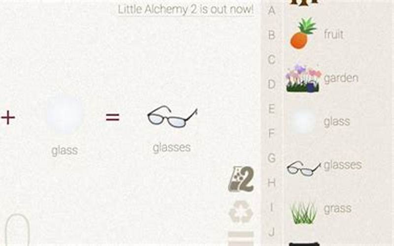 Glasses And Human In Little Alchemy