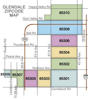 Glendale Az Zip Code Map Maping Resources