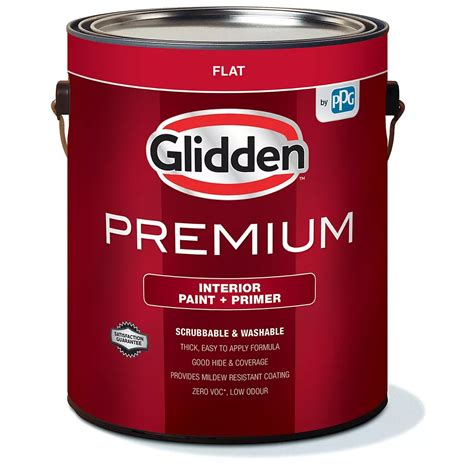 Glidden Premium Paint + Primer Interior Flat White 3.7 L The Home