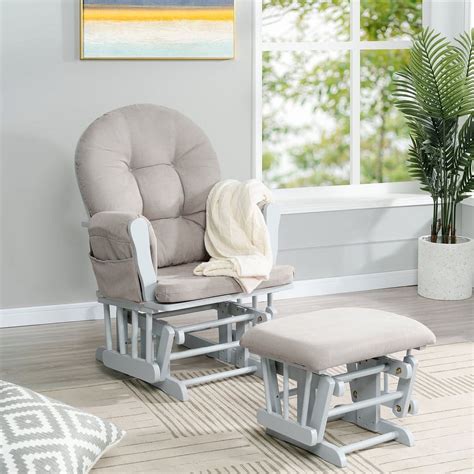 Gliding Rocking Chair With Ottoman