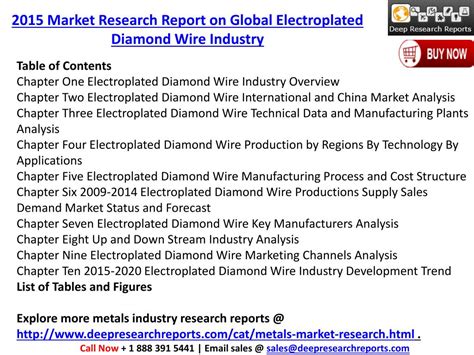 Global Electroplated Diamond Wire Market 2016 Industry Trends, Sales, Supply, Demand, Analysis & For