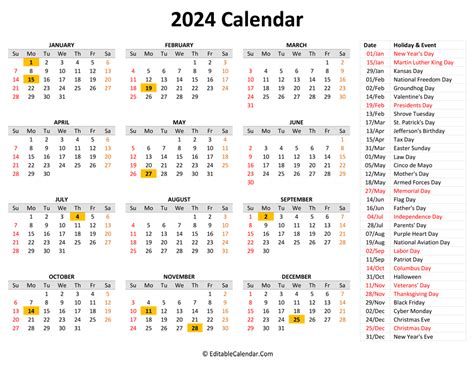 Global Holiday Calendar 2024