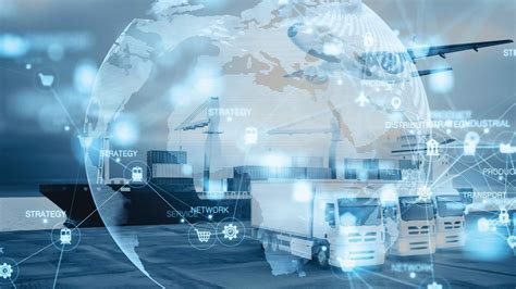 Peta Dunia yang Dihubungkan oleh Jaringan Logistik dan Teknologi