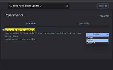 Global Media Controls updated UI