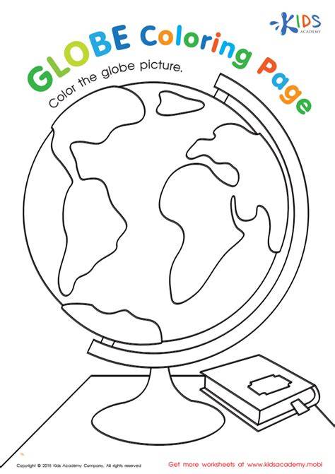 Globe Coloring Page
