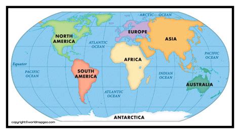 Globe With Oceans Labeled