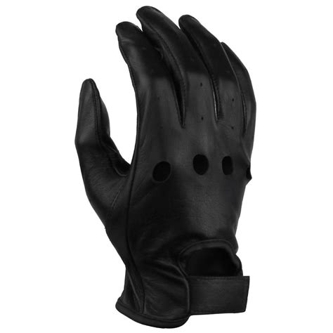 Vance VL440 Men's Black Unlined Leather Driving Gloves
