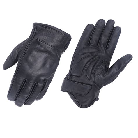 Glove Sizing and Fit Vance VL475 Mens Black Gel Palm Riding Leather Gloves