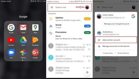 Gmail Login Different Users on Android