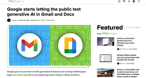 Gmail and Docs generative AI