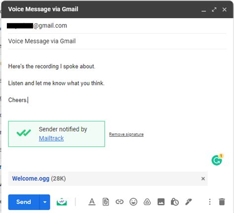 Gmail voice compose
