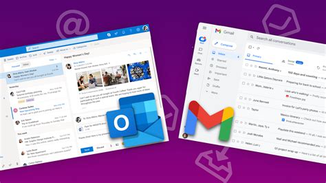 Gmail vs Outlook interface