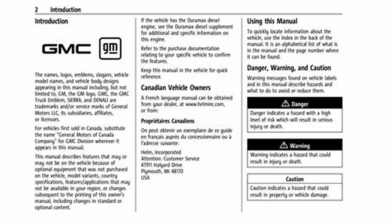 Gmc 2024 Owners Manual