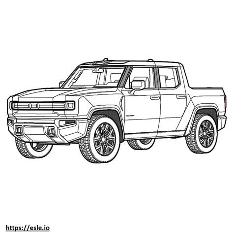 Gmc Hummer Ev Coloring Pages