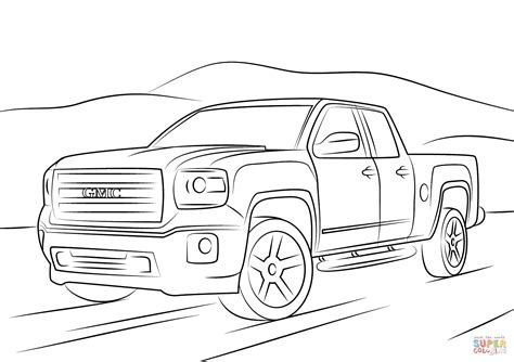 Gmc Pickup Coloring Pages