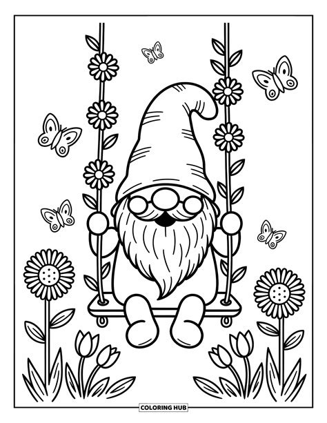Gnome Coloring Pages