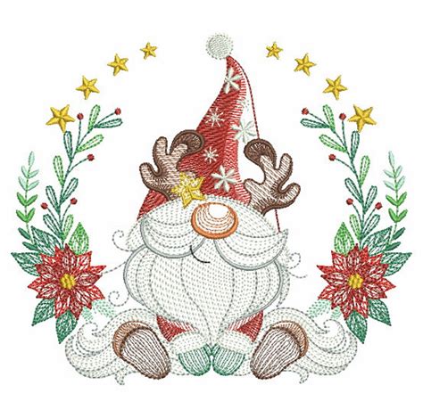 Gnome Machine Embroidery Pattern