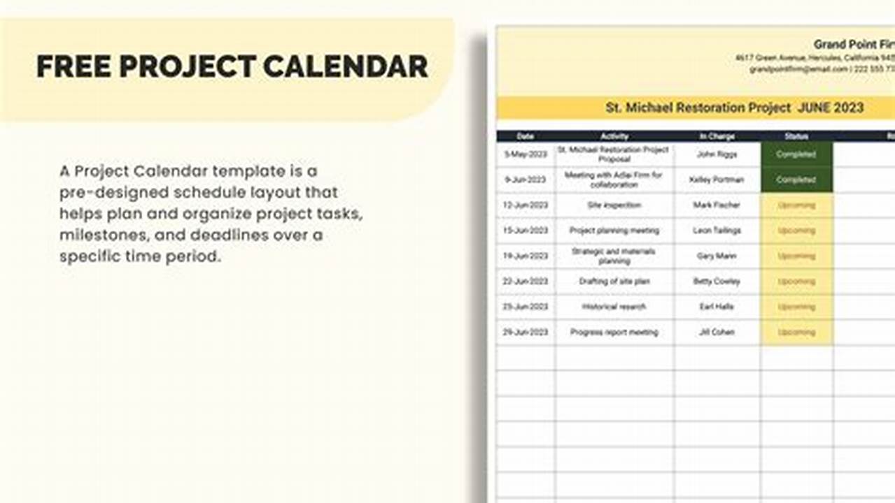Go Project Calendar