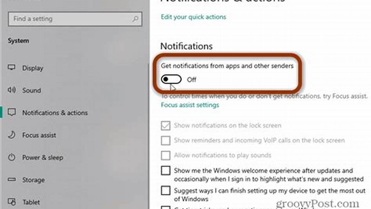 Go To Notification Settings In Computer Configuration., Images