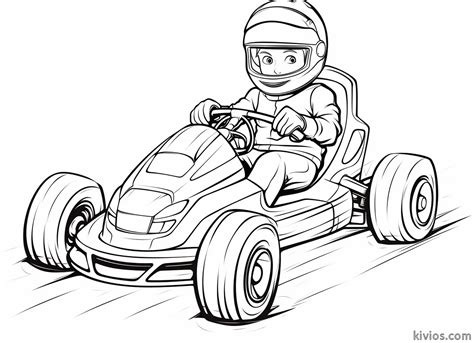 Go Kart Coloring Pages
