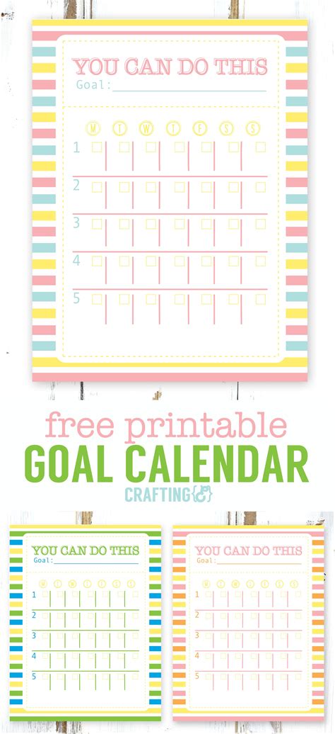 Goal Setting Calendar