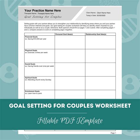 Goal Setting For Couples Worksheets