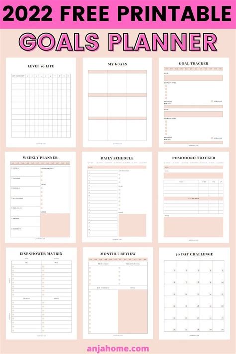 Free Monthly Goal Planner Template in Adobe Adobe Illustrator, Adobe InDesign