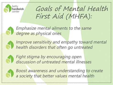 Goals of Mission Mental Health