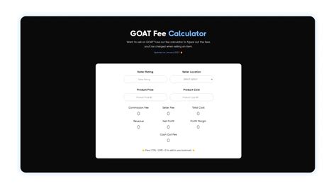 Goat Fee Calculator