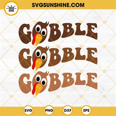 Gobble Up More Fun with our Gobble Gobble SVG Collection - Get Crafty this Thanksgiving!