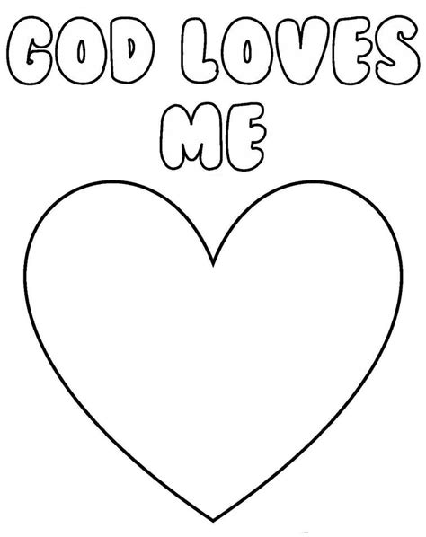 God Loves Me Coloring Pages Free