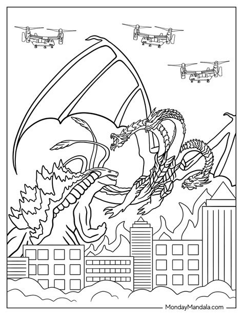 Godzilla Coloring Pages 2021