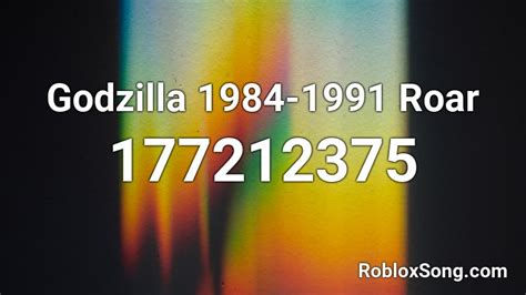 Godzilla Roar Roblox ID