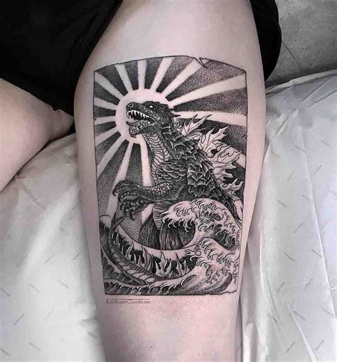 Godzilla tattoo 2015 My Godzilla Tattoo Pinterest