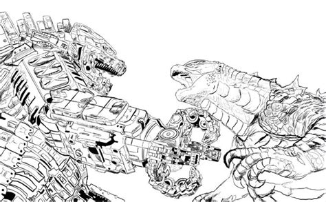 Godzilla Vs Mechagodzilla Coloring Pages