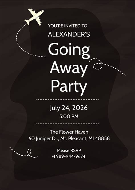 Going Away Party Invitation Template Free